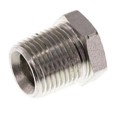 3/8'' NPT Male Zinc plated Steel Closing plug with Outer Hex 210 Bar [2 Pieces]