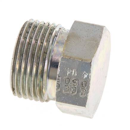UNS 1''-14 Zinc plated Steel Closing Plug ORFS 400 Bar [2 Pieces]