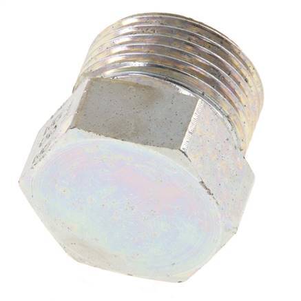 UNS 1''-14 Zinc plated Steel Closing Plug ORFS 400 Bar [2 Pieces]