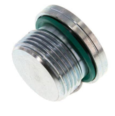 G 3/4'' Male Zinc plated Steel Closing plug with Inner Hex and FKM Seal 400 Bar [2 Pieces]