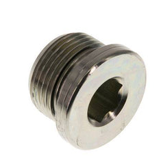 G 3/4'' Male Zinc plated Steel Closing plug with Inner Hex and NBR seal 400 Bar [2 Pieces]