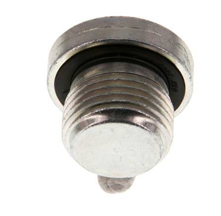 G 3/8'' Male Zinc plated Steel Closing plug with Inner Hex and NBR seal 400 Bar [2 Pieces]