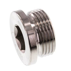 G 1'' Stainless steel Closing plug with Inner Hex 40 Bar