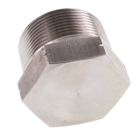 1 1/2'' NPT Male Stainless steel Closing plug with Outer Hex 70 Bar