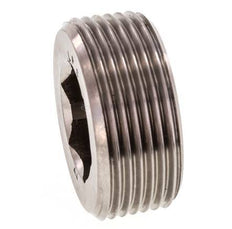 1 1/4'' Stainless steel Closing plug with Inner Hex without collar 40 Bar