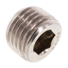M14x1.5 Stainless steel Closing plug with Inner Hex without collar (conical) 40 Bar