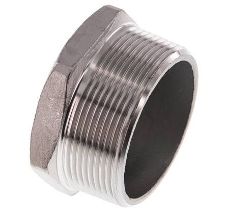2'' NPT Male Stainless steel Closing plug with Outer Hex 16 Bar
