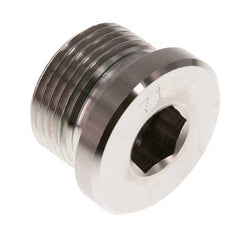 G 3/4'' Außengewinde Verschlussstopfen aus Edelstahl mit Innensechskant und FKM-Dichtung 400 bar