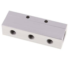 2xG 1/2'' x 6xG 1/4'' Aluminium Verteilerblock Doppelseitig 16 bar