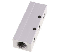2xG 1/2'' x 6xG 1/4'' Aluminium Verteilerblock Doppelseitig 16 bar