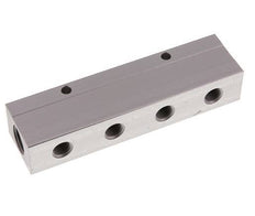 2xG 1/2'' x 8xG 1/4'' Aluminium Verteilerblock Doppelseitig 16 bar