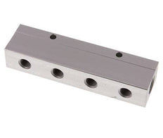 2xG 1/2'' x 8xG 1/4'' Aluminium Verteilerblock Doppelseitig 16 bar