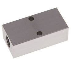 2xG 1/4'' x 2xG 1/8'' Aluminium Verteilerblock einseitig 16 bar