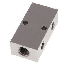 2xG 1/4'' x 2xG 1/8'' Aluminium Verteilerblock einseitig 16 bar