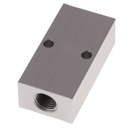 2xG 1/4'' x 2xG 1/8'' Aluminium Verteilerblock einseitig 16 bar