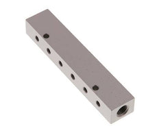2xG 1/8'' x 12xM5 Aluminium Verteilerblock Doppelseitig 16 bar
