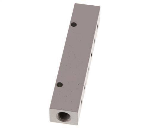2xG 1/8'' x 12xM5 Aluminium Verteilerblock Doppelseitig 16 bar