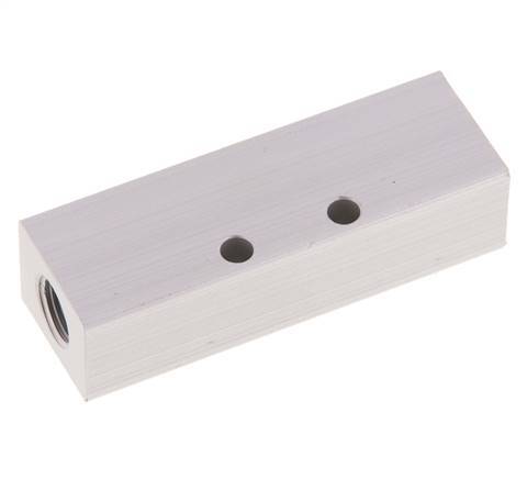 2xG 1/8'' x 3xM5 Aluminium Distributor Block One-sided 16 Bar
