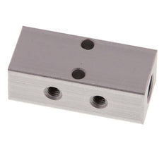 2xG 1/8'' x 4xM5 Aluminium Verteilerblock Doppelseitig 16 bar