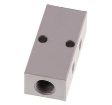 2xG 1/8'' x 4xM5 Aluminium Verteilerblock Doppelseitig 16 bar