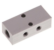 2xG 1/8'' x 4xM5 Aluminium Verteilerblock Doppelseitig 16 bar