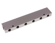 2xG 3/8'' x 12xG 1/4'' Aluminium Verteilerblock Doppelseitig 16 bar