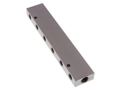 2xG 3/8'' x 12xG 1/4'' Aluminium Verteilerblock Doppelseitig 16 bar