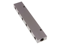 2xG 3/8'' x 12xG 1/4'' Aluminium Verteilerblock Doppelseitig 16 bar