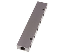 2xG 3/8'' x 12xG 1/4'' Aluminium Verteilerblock Doppelseitig 16 bar