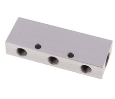 2xG 3/8'' x 6xG 1/4'' Aluminium Verteilerblock Doppelseitig 16 bar