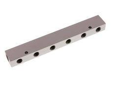 2xG 3/8'' x 6xG 1/4'' Aluminium Verteilerblock Einseitig 16 bar