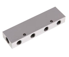 2xG 3/8'' x 8xG 1/4'' Aluminium Distributor Block Double-sided 16 Bar