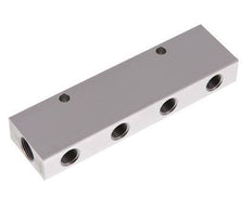 2xG 3/8'' x 8xG 1/4'' Aluminium Verteilerblock Doppelseitig 16 bar