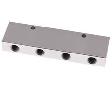 2xG 3/8'' x 8xG 1/4'' Aluminium Verteilerblock Doppelseitig 16 bar