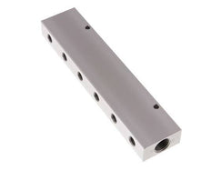 2xG 3/8'' x 12xG 1/8'' Aluminium Verteilerblock Doppelseitig 16 bar