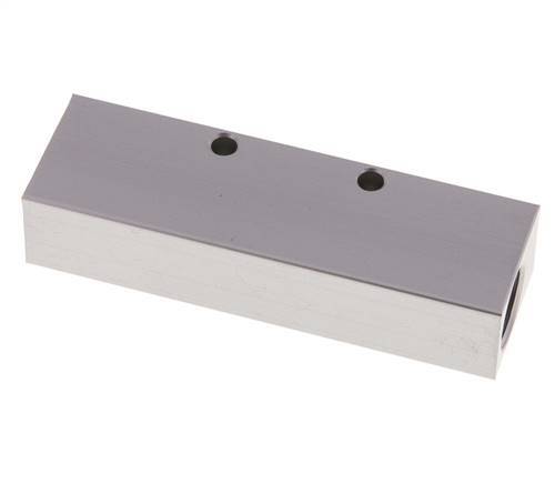 2xG 3/8'' x 3xG 1/8'' Aluminium Verteilerblock einseitig 16 bar