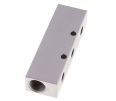 2xG 3/8'' x 3xG 1/8'' Aluminium Verteilerblock einseitig 16 bar