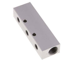 2xG 3/8'' x 3xG 1/8'' Aluminium Verteilerblock einseitig 16 bar