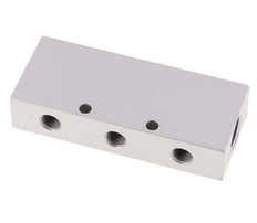 2xG 3/8'' x 6xG 1/8'' Aluminium Verteilerblock Doppelseitig 16 bar