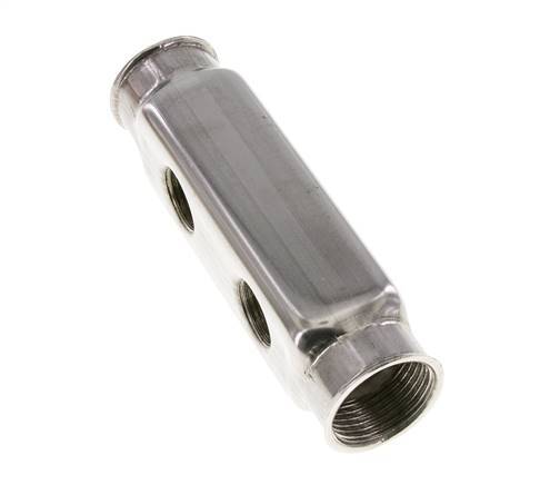 2xG 1'' x 2xG 1/2'' Edelstahl Verteilerblock einseitig 10 bar