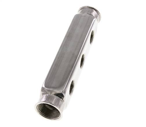 2xG 1'' x 3xG 1/2'' Edelstahl Verteilerblock einseitig 10 bar