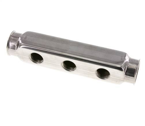 2xG 1'' x 3xG 1/2'' Edelstahl Verteilerblock einseitig 10 bar