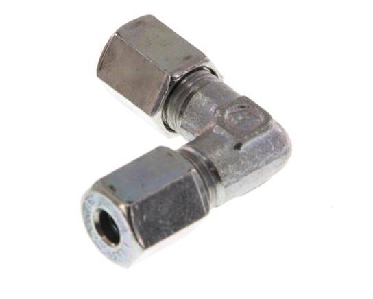 4LL Verzinkter Stahl 90 Grad Ellenbogen Schneidring 100 Bar DIN 2353