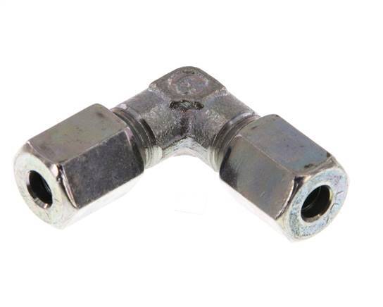 4LL Verzinkter Stahl 90 Grad Ellenbogen Schneidring 100 Bar DIN 2353