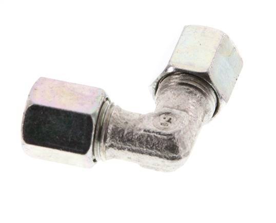 6LL Verzinkter Stahl 90 Grad Ellenbogen Schneidring 100 Bar DIN 2353