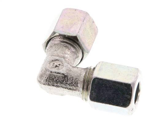 6LL Verzinkter Stahl 90 Grad Ellenbogen Schneidring 100 Bar DIN 2353