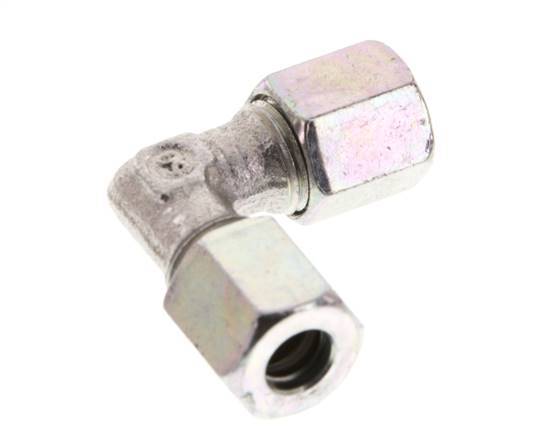 6LL Verzinkter Stahl 90 Grad Ellenbogen Schneidring 100 Bar DIN 2353