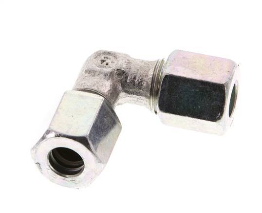 6LL Verzinkter Stahl 90 Grad Ellenbogen Schneidring 100 Bar DIN 2353