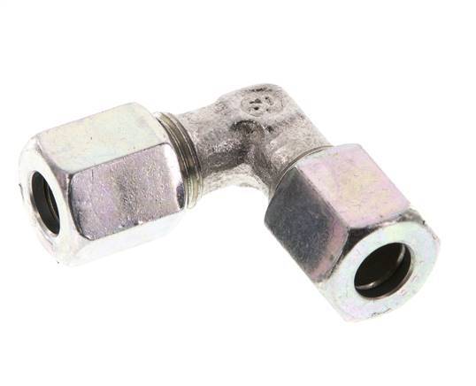 6LL Verzinkter Stahl 90 Grad Ellenbogen Schneidring 100 Bar DIN 2353