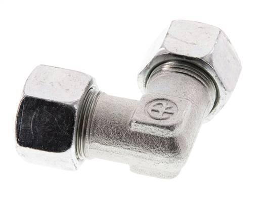 16S Verzinkter Stahl 90 Grad Ellenbogen Schneidring 400 Bar DIN 2353